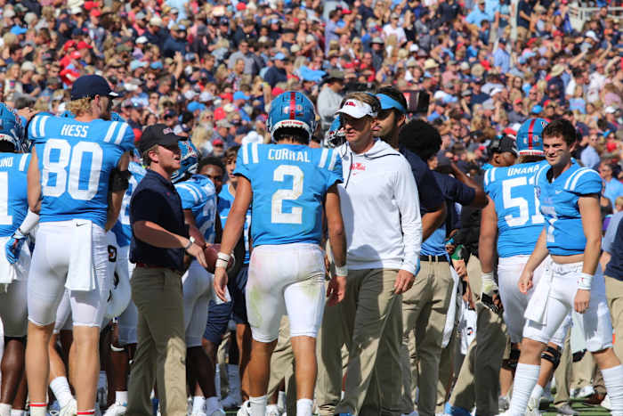 Matt Corral and Lane Kiffin